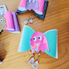 Cute Acrylic Ghost Earrings & Holographic Hair Bow Set – Halloween or Everyday Fun
