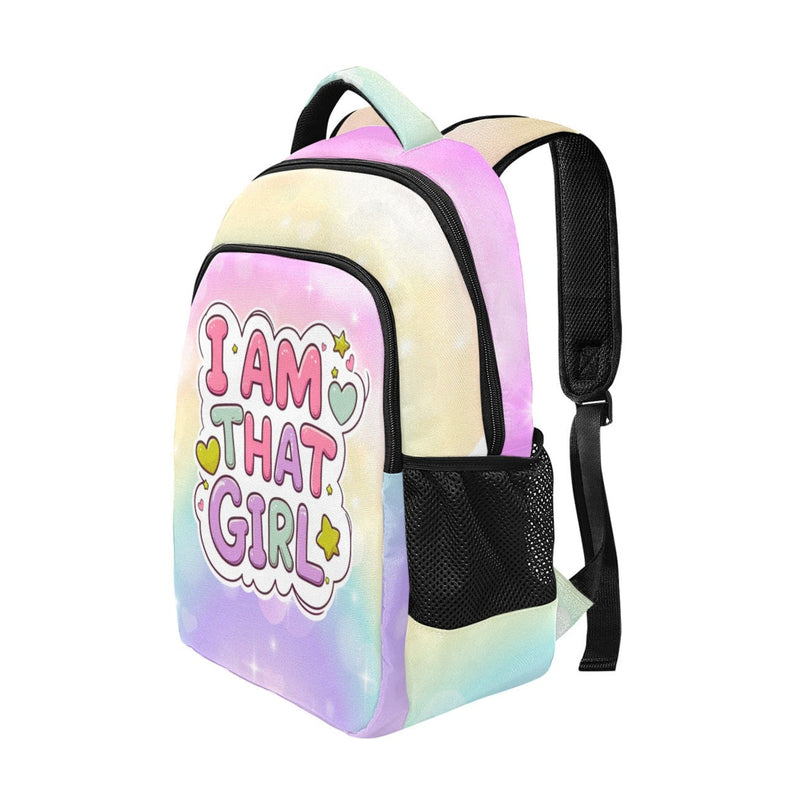 I Am That Girl Pastel Rainbow Backpack