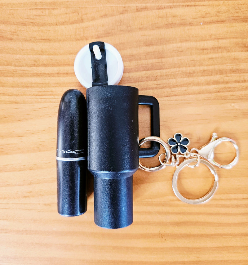 Mini Tumbler Chapstick Holder Keychains