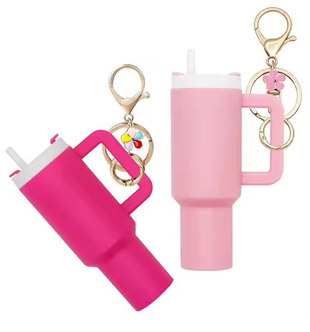Mini Tumbler Chapstick Holder Keychains