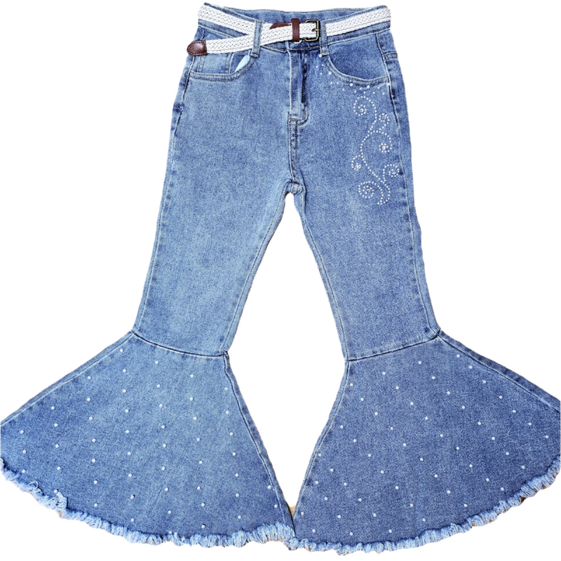 Girls Flare Jeans - Custom Option Available