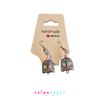 Cute Acrylic Ghost Earrings & Holographic Hair Bow Set – Halloween or Everyday Fun