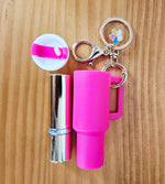 Mini Tumbler Chapstick Holder Keychains