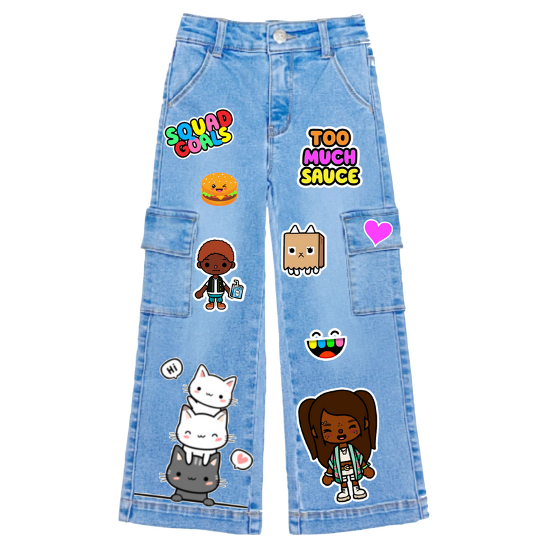 kawaii cargo jeans