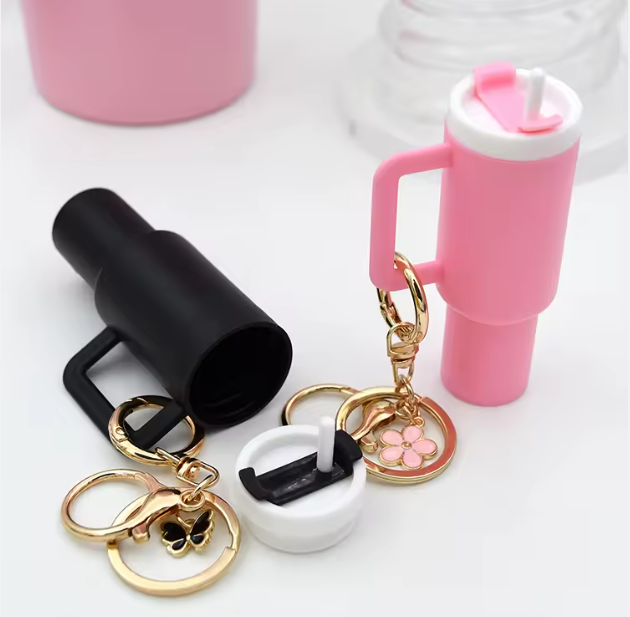 Mini Tumbler Chapstick Holder Keychains