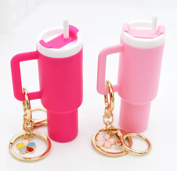 Mini Tumbler Chapstick Holder Keychains