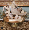 Braided Twine Wedge Espadrille Sandals