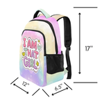 I Am That Girl Pastel Rainbow Backpack