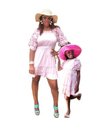 Mommy and Me Dusty Pink Ruffle Dresses