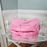 Pink and White Sequin Duffle Bag