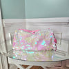 Pink and White Sequin Duffle Bag