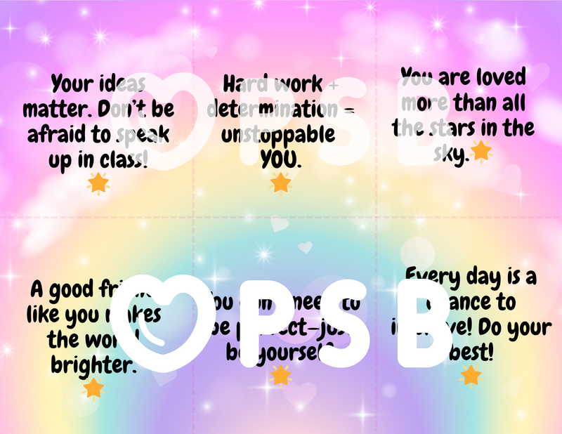 Lunchbox Love Notes and Affirmations - Digital Download