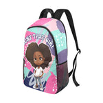 Afro Girl Character Back Pack