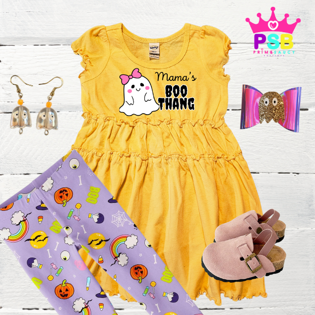 Cute Acrylic Ghost Earrings & Holographic Hair Bow Set – Halloween or Everyday Fun