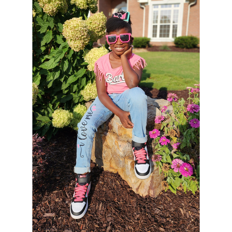 Custom High Waisted Girls Jeans