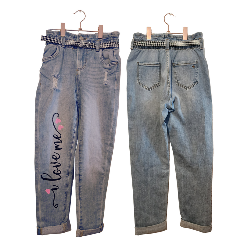 Custom High Waisted Girls Jeans