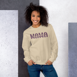 Mama - Sand and Heather Purple Sweatshirt