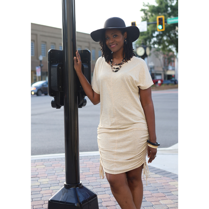 french terry midi dress Zenana French Terry Twisted Strap Midi Dress