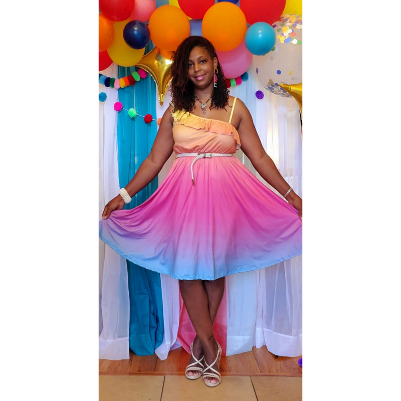 Mommy and deals me rainbow dress
