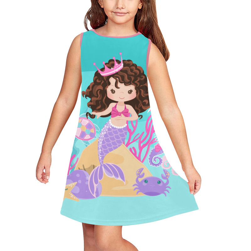 Mermaid Girl Skater Dress/Night Gown