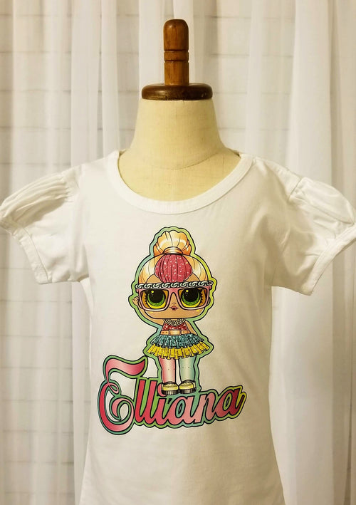 Personalized Girl Doll Tshirt