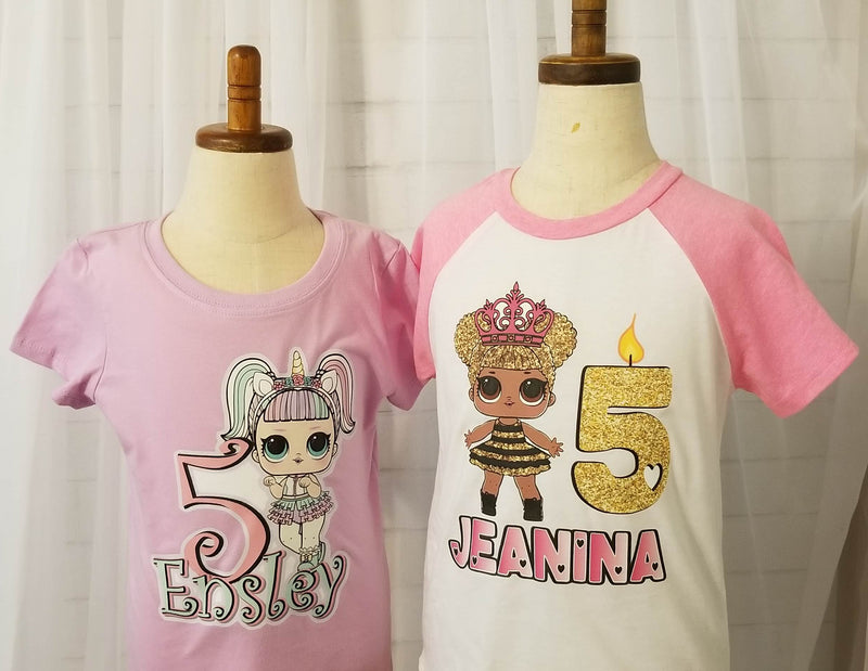 LOL Doll Unicorn Fitted Tee - 4 Colors, 6 Other Doll Options