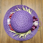 Toddler Girl Purple Passion Straw Hat