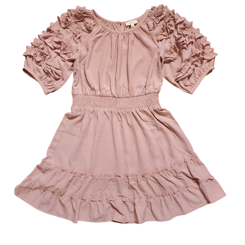Mommy and Me Dusty Pink Ruffle Dresses