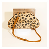 Leopard Print Wooden Clutch