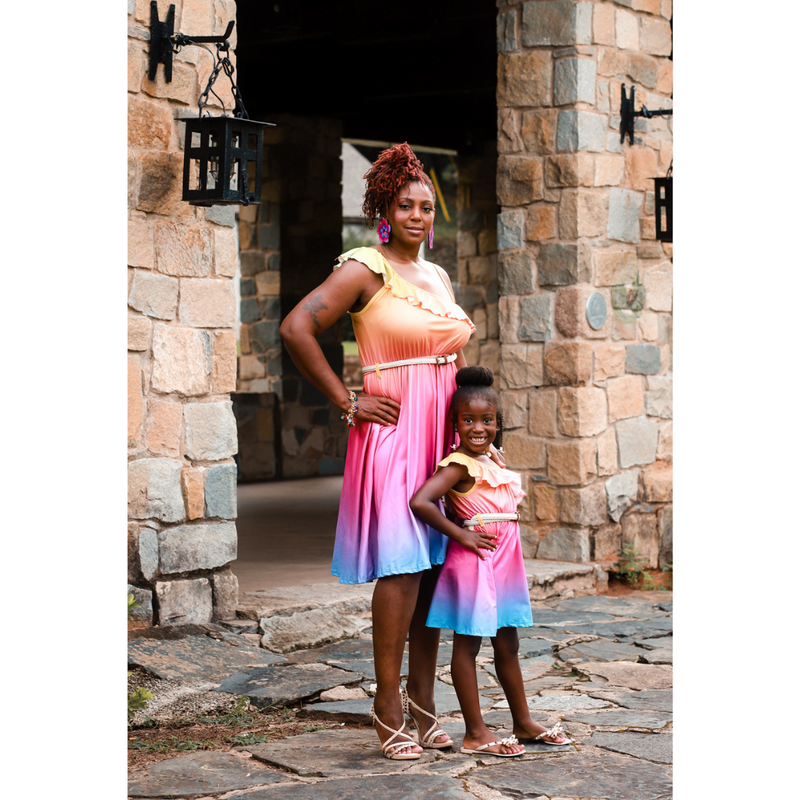Mommy and hot sale me rainbow dress
