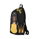 Custom Princess Backpack (Black & Gold), Book bag, Travel bag, Add Her Name