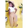 2pc Ecru Top and Paper Sack Pants 3