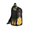 Custom Princess Backpack (Black & Gold), Book bag, Travel bag, Add Her Name