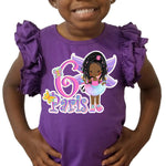 Girls Fun Character Tees, 4 Skin Tones