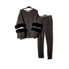 Girls 2pc Black Pant Set, Sequin Sleeve Top