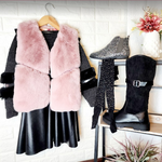 Girls Pinafore Dress, Pink or Black