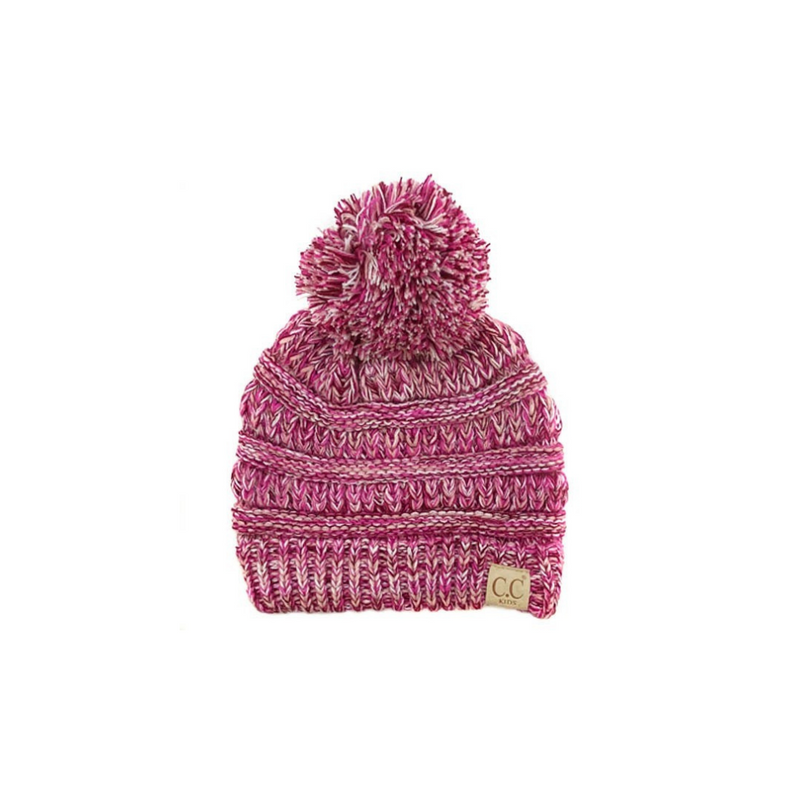 Kid's CC Beanie Hat with Pom-Pom