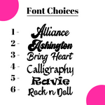 font choices