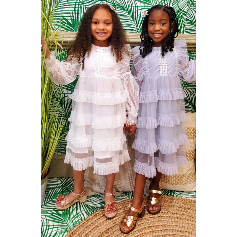 Frilly Easter Dress - Snow White 8-9 Frilly Easter Dress - Snow White 8-9