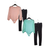 Girls Sheer Sleeve Bodysuit, Pink or Teal