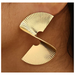 Twisted Gold Metal Alloy Earrings