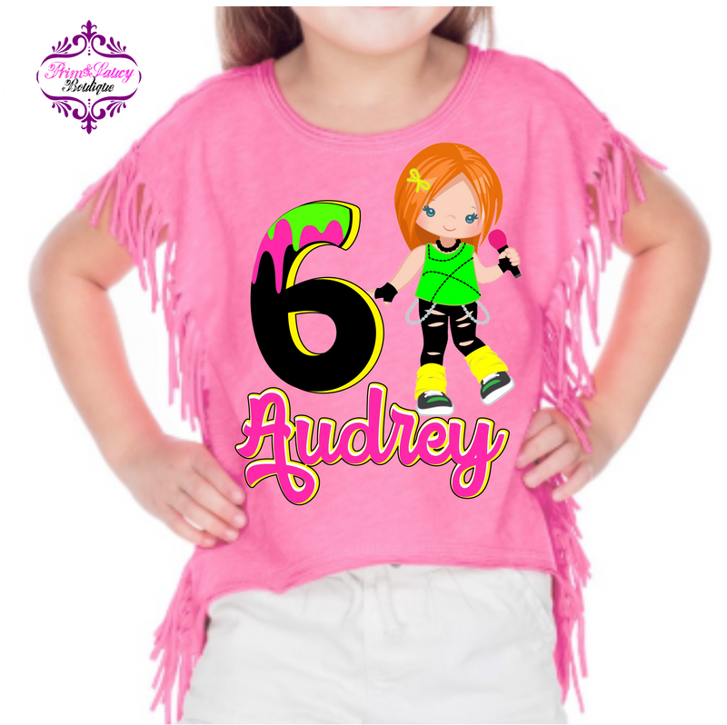 Girls Fun Character Tees, 4 Skin Tones