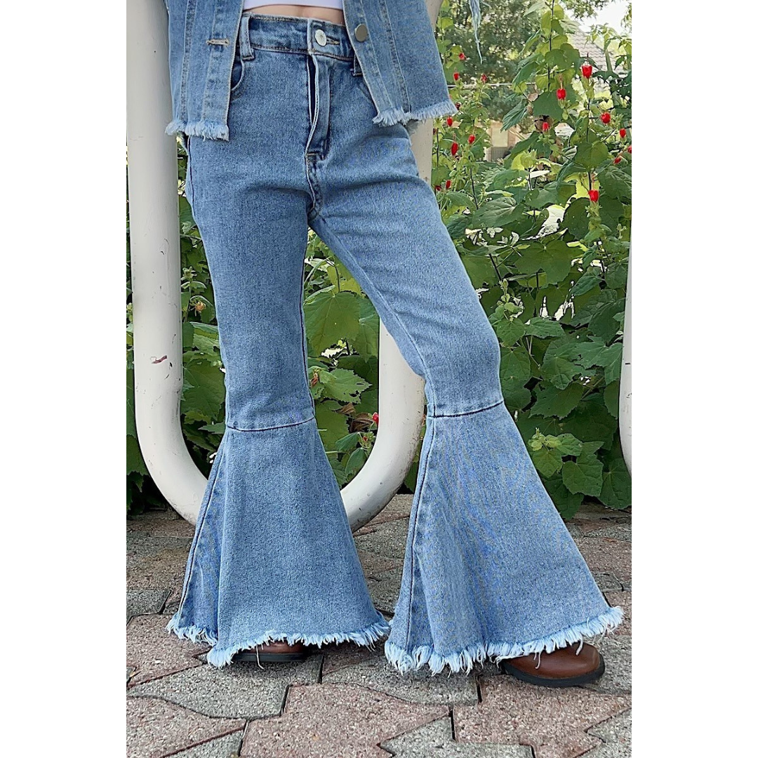 Girls flare leg jeans hot sale