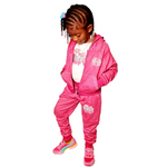 Girls Hot Pink Jogger Set by Cutie Patootie