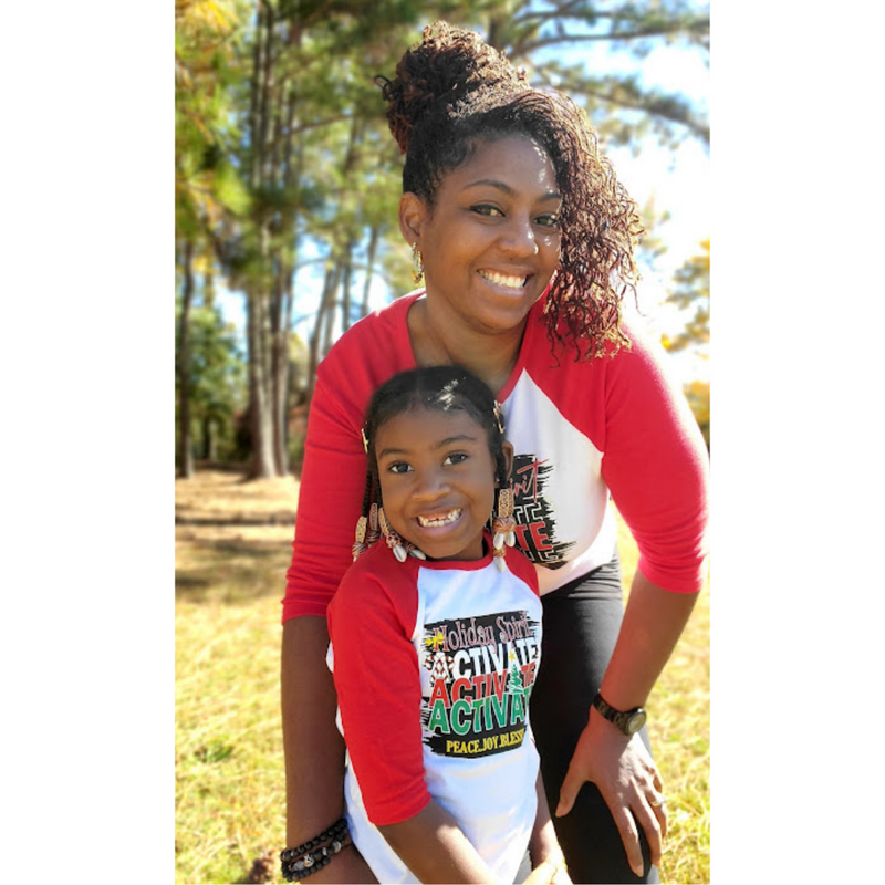 Girls Red Christmas Raglan