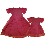 Mommy & Me Burgundy Dresses