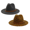 Ladies Leopard Wool Fedora