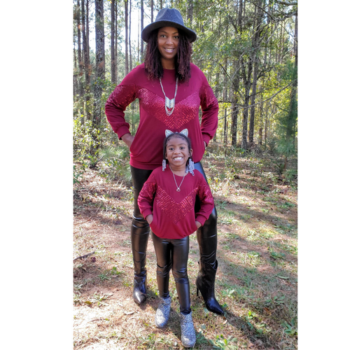 Holiday Mom and Me Sequin Tops