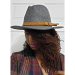 Ladies Leopard Wool Fedora