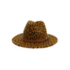 Ladies Leopard Wool Fedora